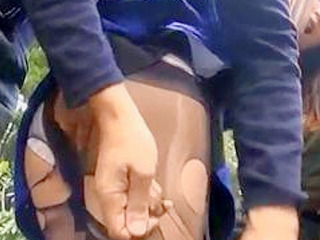 Fucking a Hot Neighbor with Ripped Pantyhose in Public Spot in Tokyo, China